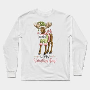 Valentine Moose Long Sleeve T-Shirt